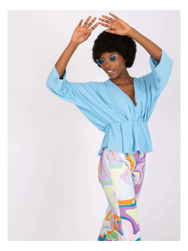 Blouse-DHJ-BZ-11979.67-light blue