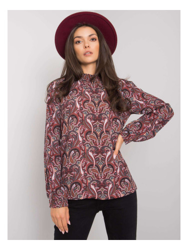 Blouse-D73771M11052A-dark brown