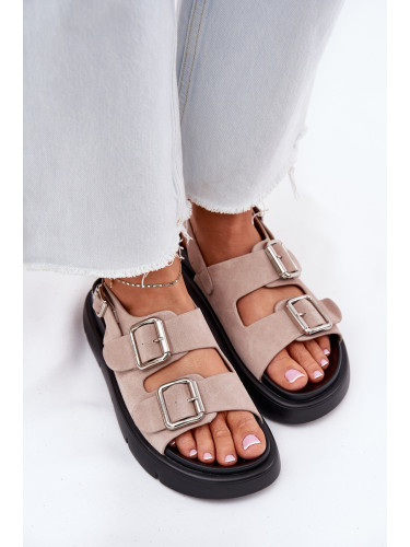 BIG STAR SHOES Суеде дамски сандали с катарами Big Star