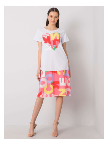 Dress-DHJ-SK-13119.26P-White-Pink