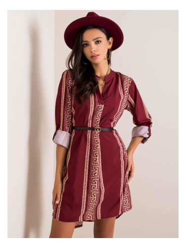 Dress-DHJ-SK-5766D.13-burgundy