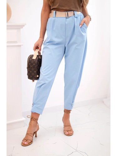 Kesi Włoski Summer Punto trousers with leg closure blue