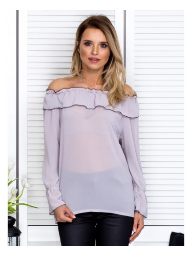 Blouse-MI-BZ-17322.17-gray