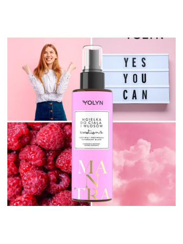 Мист-парфюм за коса и тяло МАЛИНОВА ХАРМОНИЯ YOLYN Mantra Emotions Perfumed Body and Hair Mist