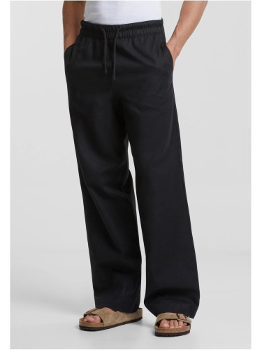 Men's Loose Cotton Linen Pants - Black