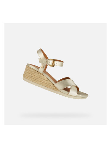Gold women's sandals Geox Ischia Corda - Women's
