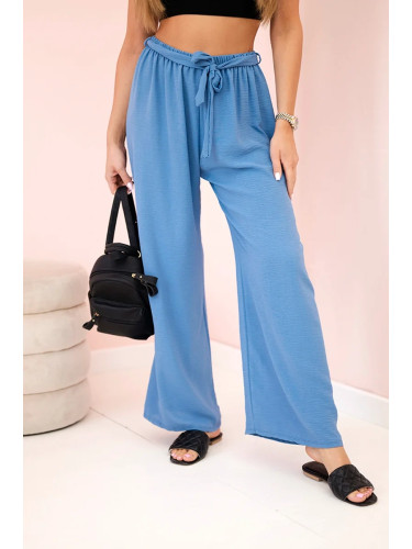 Kesi Włoski Trousers with a wide waistband denim