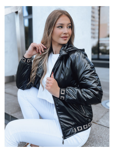 Черно ватирано яке Dstreet