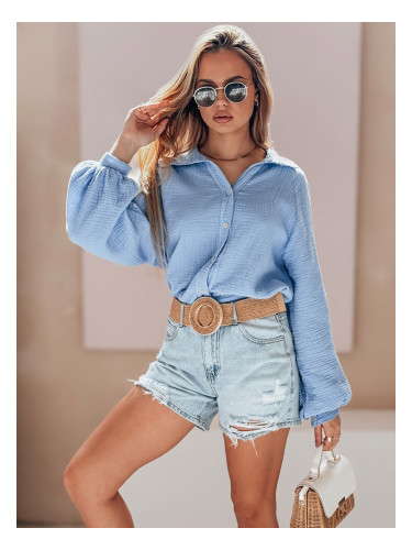 Дамски дънкови шорти с колан