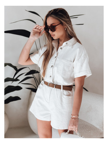 Къс дънков гащеризон с колан DINOZIA