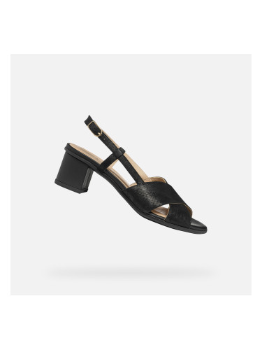 Black women's sandals Geox Aurely 50 - Women's