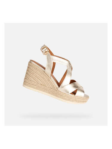 Gold women's sandals Geox Ponza - Women's