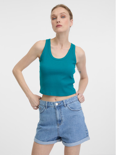 Turquoise women's crop tank top ORSAY - Women's