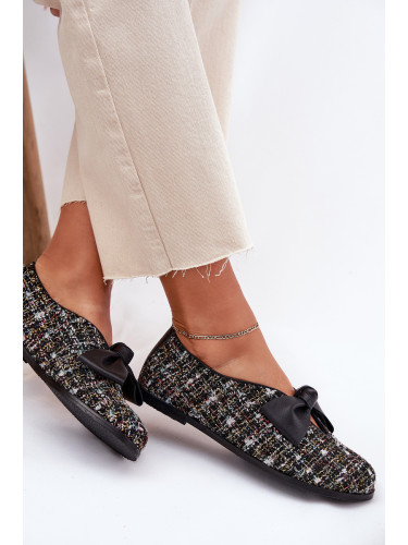 Laura Messi Кожени Балерини С Панделка Лаура Меси 2921 Черни