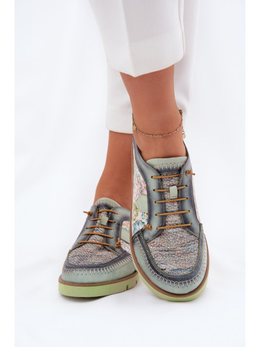 Кожени дамски обувки с шарка Maciejka