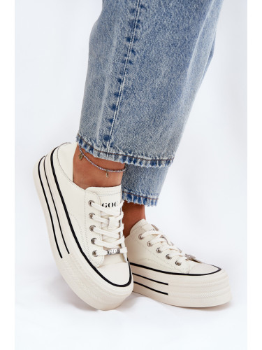 Дамски Кожени Кецове На Платформа GOE