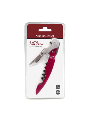 Професионален тирбушон Vin Bouquet с двоен лост - бордо