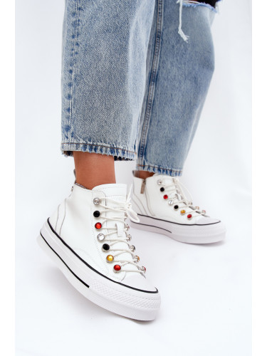 Кожени Високи Маратонки За Жени GOE