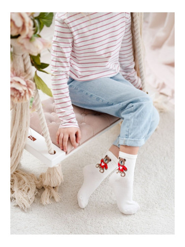 Milena Детски Чорапи Младежки Мечо Екру