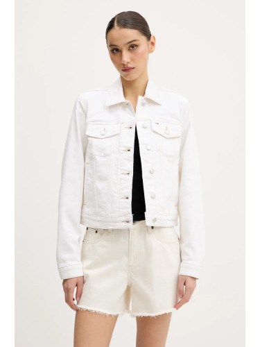 Дънково яке Tommy Jeans в бежово преходен модел DW0DW20121