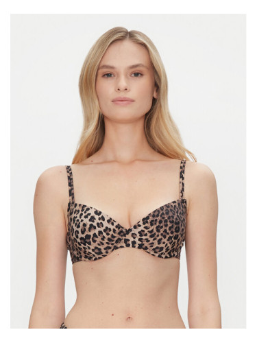 Hunkemöller Горнище на бански Animalia 301859 Кафяв