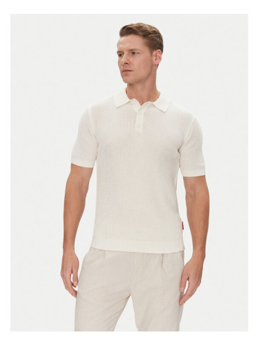 JOOP! Jeans Тениска с яка и копчета 15 JJK-08Vicono 30045448 Бежов Modern Fit