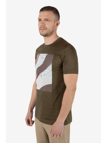 Блуза къс ръкав каки