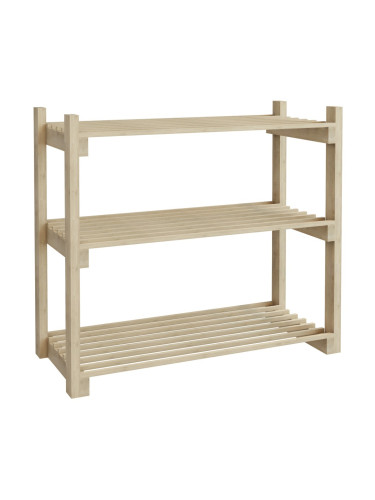 Поставка за обувки Them с 3 рафта борово дърво []