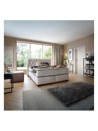 БЕЖОВО БОКССПРИНГ ЛЕГЛО ПРЕСТИЖ 185/215/122 СМ С ПЛОЩ ЗА СЪН 160/200 СМ