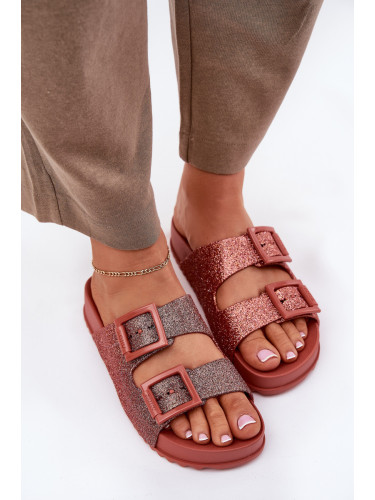 Zaxy Парфюмирани Дамски Сандали С Блестящи И Катарами Розов ЗAXY