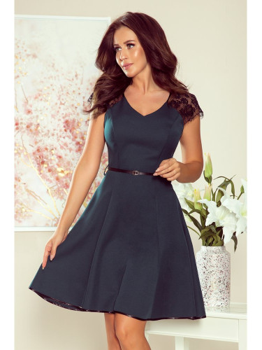 Елегантна зелена рокля 254-1