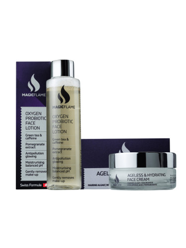 FACE SET Ageless & Hydrating Хидратиращ крем за лице с хиалурон и Лосион за лице