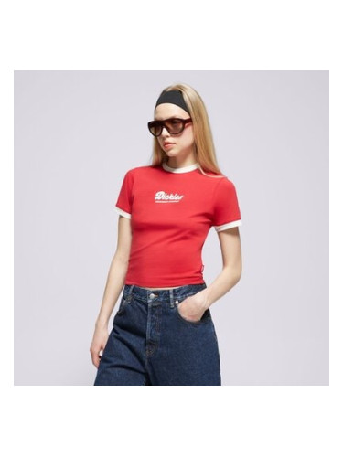 Dickies Тениска Lewistown Ringer Ss Tee W дамски Дрехи Тениски DK0A4Z8I0ER1 Червен