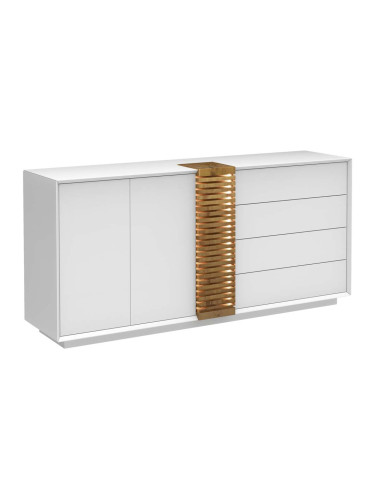 БЯЛ КОМОД ДЖОВАНИ С 2 ВРАТИ И 4 ЧЕКМЕДЖЕТА