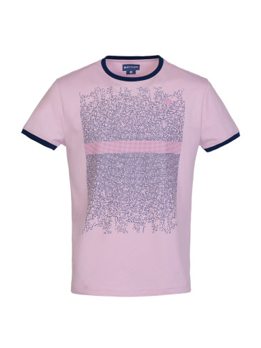 Тениска в розово с ефектен печат