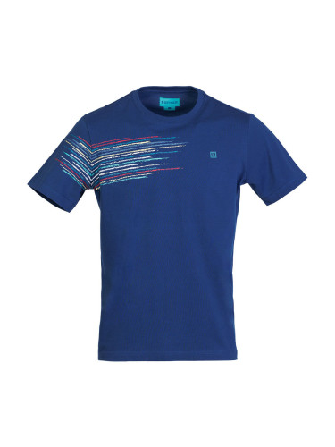 Тениска в синьо с печат