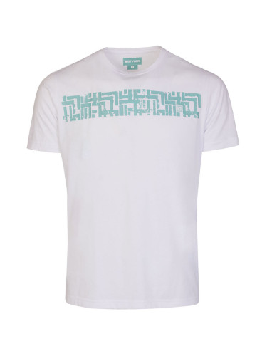 Мъжка бяла тениска с печат