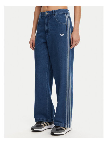 adidas Дънки adicolor Denim 3-Stripes JD2574 Син Wide Leg