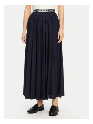 Weekend Max Mara Плисирана пола Bleu 2515771031 Тъмносин Regular Fit