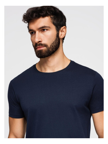 Ombre Classic BASIC men's cotton T-shirt - navy blue