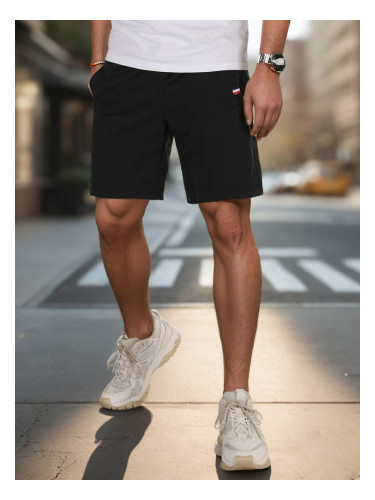 Мъжки черни спортни панталони Dstreet