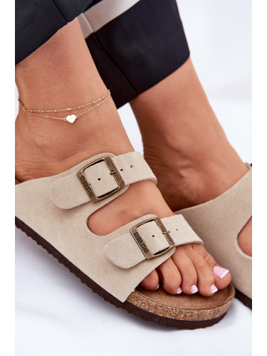 BIG STAR SHOES Дамски Клапи От Замша С Капси Big Star