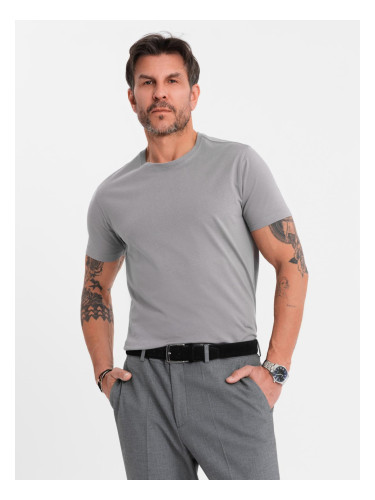Ombre Men's classic cotton BASIC T-shirt - grey