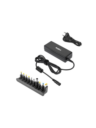 Универсално зарядно за лаптоп, 18.5-20VDC, 90W, 10 букси, KOM0939-90, Rebel