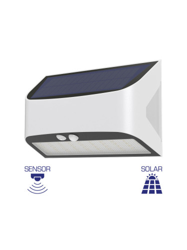 Соларна LED лампа за стена със сензор, IP54, BG36-00140, BRAYTRON