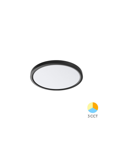 LED панел, за обемен монтаж, 20W, 230VAC, 1980lm, 3в1, черен, ф230x25mm, BP07-00281