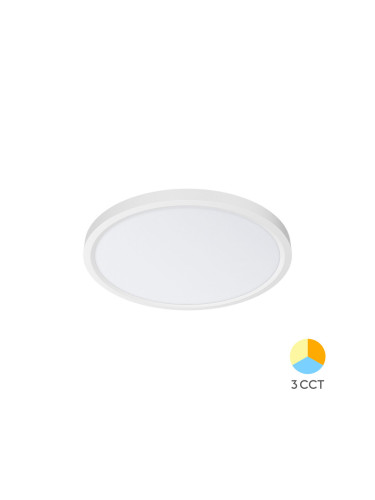 LED панел, за обемен монтаж, 26W, 230VAC, 2640lm, 3в1, бял, ф300x25mm, BP07-00380