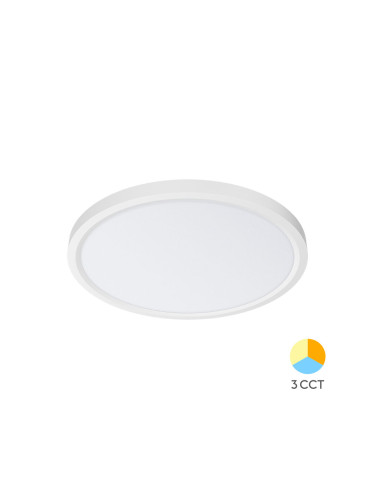 LED панел, за обемен монтаж, 36W, 230VAC, 3960lm, 3в1, бял, ф400x25mm, BP07-00480