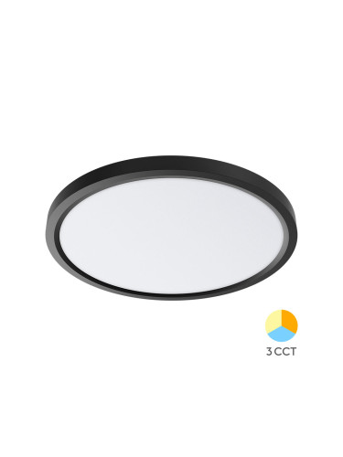 LED панел, за обемен монтаж, 45W, 230VAC, 5280lm, 3в1, черен, ф500x25mm, BP07-00581