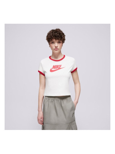 Nike Тениска W Nsw Ss Ringer Tee Vntg Run дамски Дрехи Тениски IF4072-133 Кремав